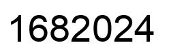 Number 1682024 black image