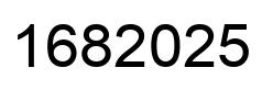 Number 1682025 black image