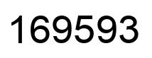 Number 169593 black image