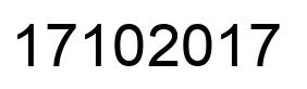 Number 17102017 black image