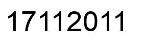 Number 17112011 black image