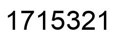 Number 1715321 black image