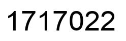 Number 1717022 black image