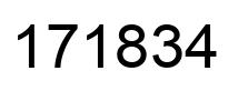 Number 171834 black image