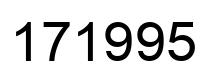 Number 171995 black image