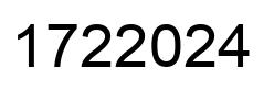 Number 1722024 black image