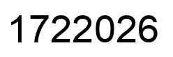 Number 1722026 black image