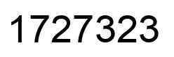 Number 1727323 black image
