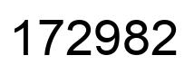 Number 172982 black image