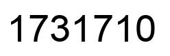 Number 1731710 black image