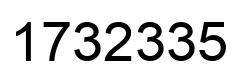 Number 1732335 black image