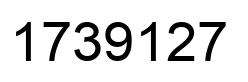 Number 1739127 black image