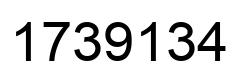 Number 1739134 black image