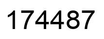 Number 174487 black image