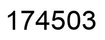 Number 174503 black image