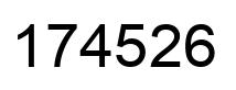 Number 174526 black image
