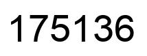 Number 175136 black image