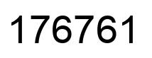 Number 176761 black image