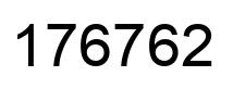 Number 176762 black image