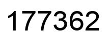 Number 177362 black image