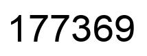 Number 177369 black image
