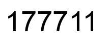 Number 177711 black image