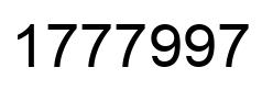 Number 1777997 black image