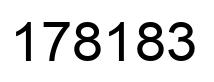 Number 178183 black image