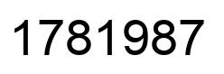 Number 1781987 black image