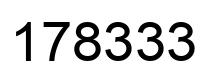 Number 178333 black image