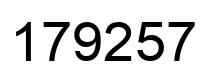 Number 179257 black image