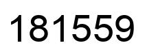 Number 181559 black image