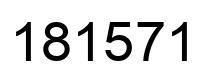 Number 181571 black image