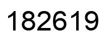 Number 182619 black image