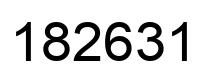 Number 182631 black image
