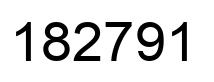 Number 182791 black image