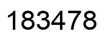 Number 183478 black image