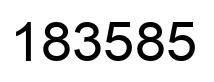 Number 183585 black image