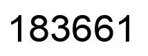 Number 183661 black image