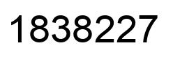 Number 1838227 black image