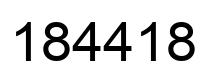 Number 184418 black image