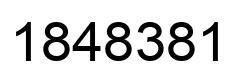 Number 1848381 black image