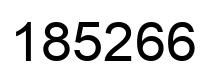 Number 185266 black image