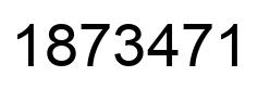 Number 1873471 black image