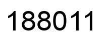 Number 188011 black image
