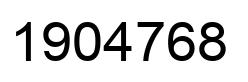 Number 1904768 black image