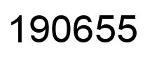 Number 190655 black image