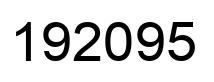 Number 192095 black image