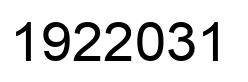 Number 1922031 black image