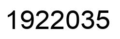 Number 1922035 black image
